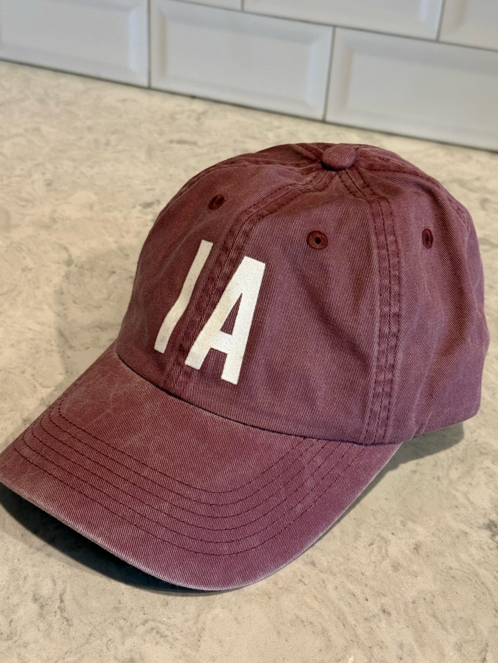 Maroon Frankie Jean IA Iowa Hat Cap